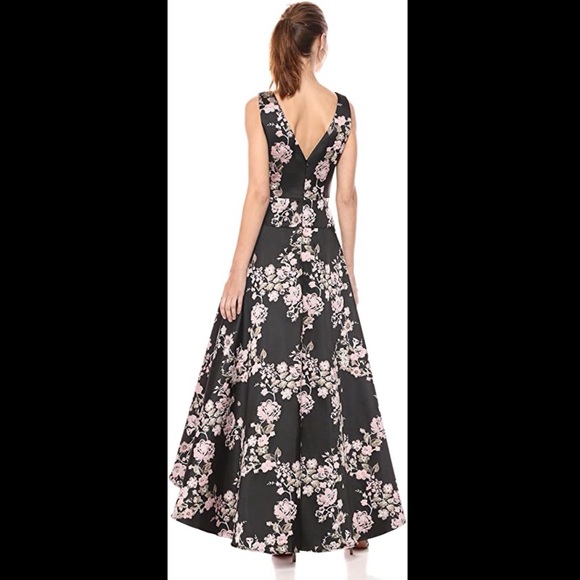 ML Monique Lhuillier Jacquard High Low Dress - Picture 2 of 6